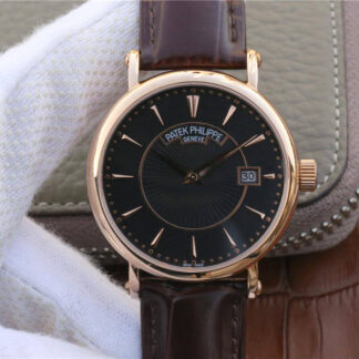 Patek Philippe Calatrava Rose Gold Leather Strap | UK Replica - 1:1 best edition replica watches store, high quality fake watches