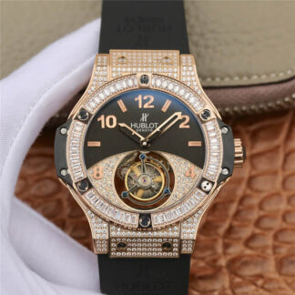 Hublot Big Bang Rose Gold Black Dial | UK Replica - 1:1 best edition replica watches store, high quality fake watches