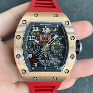 Richard Mille RM011 Rose Gold Red Strap | UK Replica - 1:1 best edition replica watches store, high quality fake watches