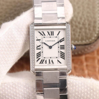 Cartier Tank Stainless Steel Diamond | UK Replica - 1:1 best edition replica watches store, high quality fake watches