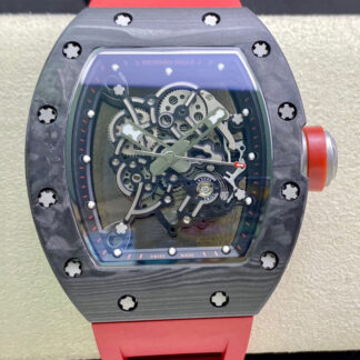 Richard Mille RM055 Carbon Fiber Red Strap | UK Replica - 1:1 best edition replica watches store, high quality fake watches
