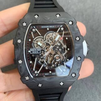 Richard Mille RM035-02 Carbon Fiber Black Strap | UK Replica - 1:1 best edition replica watches store, high quality fake watches