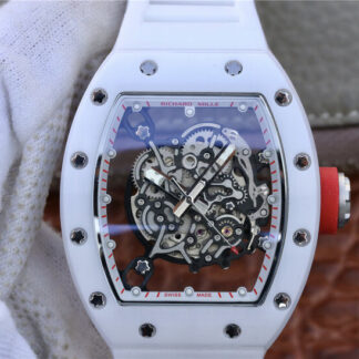 Richard Mille RM055 White Rubber Strap | UK Replica - 1:1 best edition replica watches store, high quality fake watches