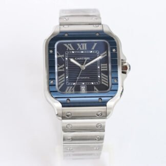 Cartier Santos Blue Bezel GF Factory | UK Replica - 1:1 best edition replica watches store, high quality fake watches